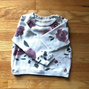 Zara Girls, 3/4 year, floral printed sweatshirt